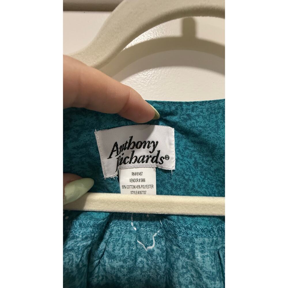 Anthony Richards Tropical Floral Dress – Teal – Size Medium - Picture 3 of 4